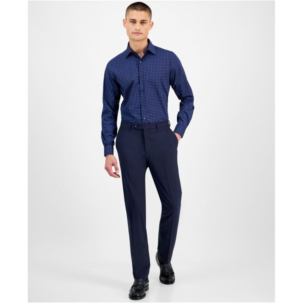 Alfani Mens Slim-Fit Round Dot Button Down Dress Shirt, NWT